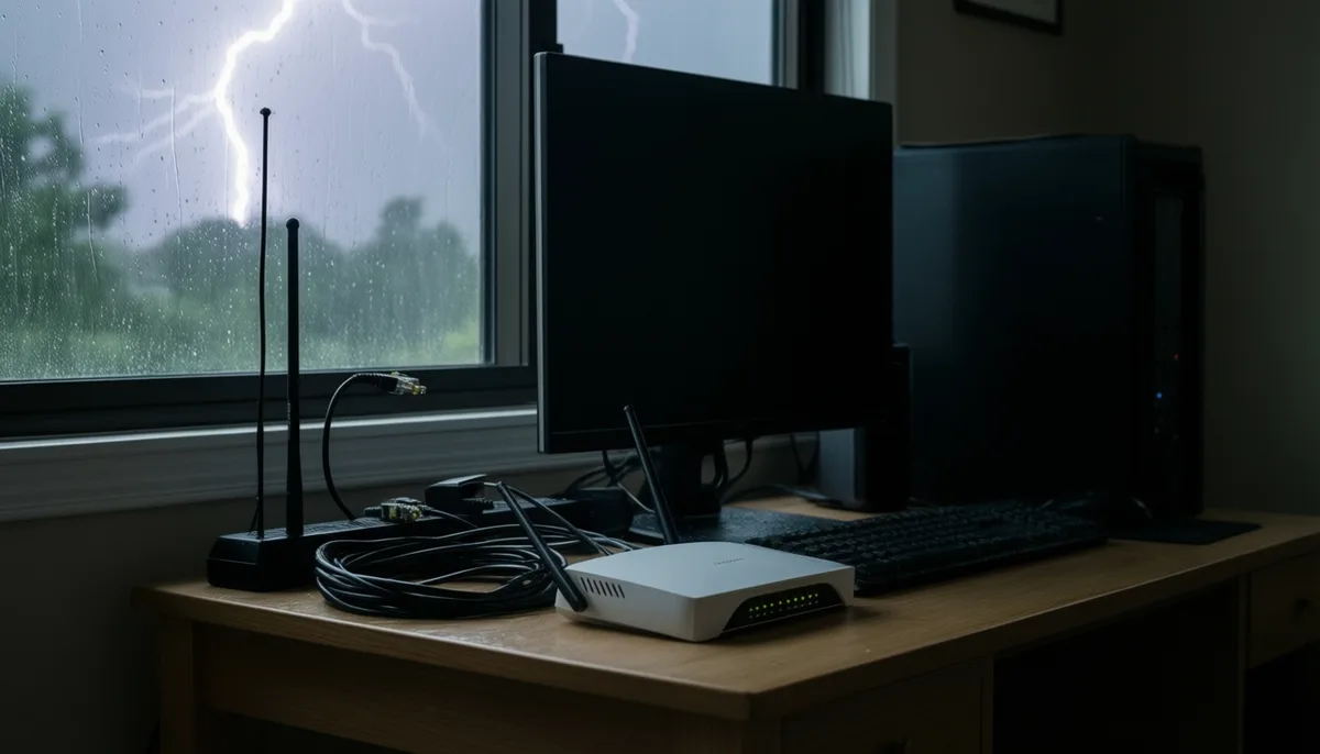 Elektronika na burzę: jak chronić komputer, router i smart home