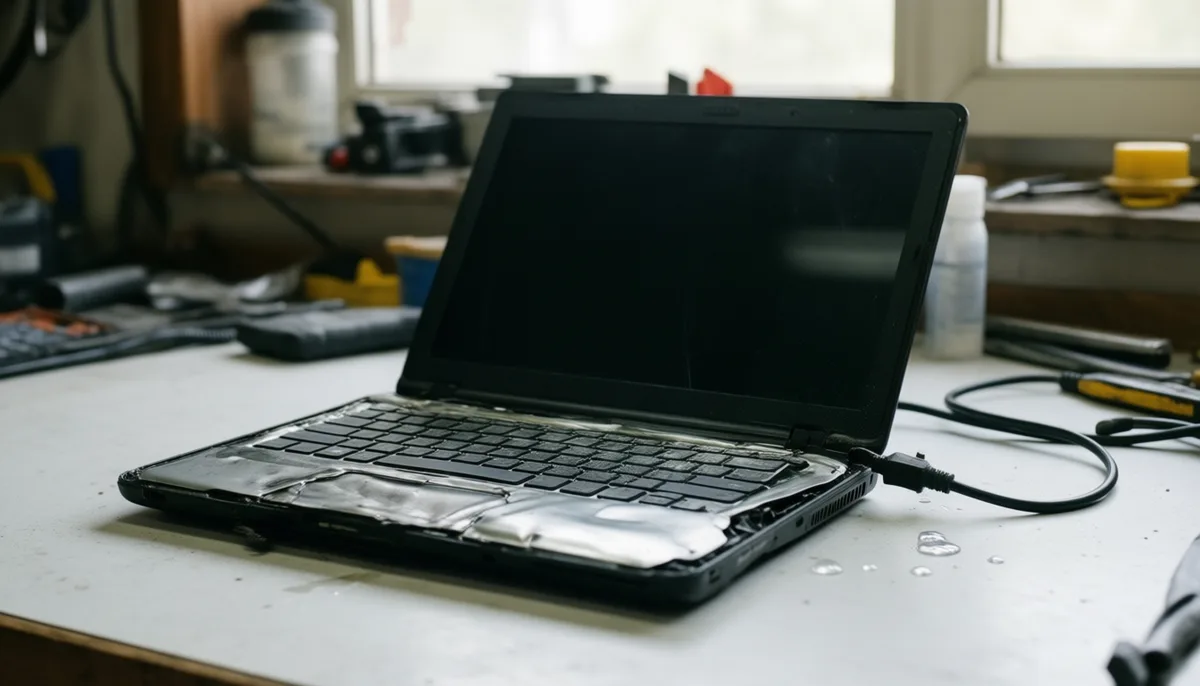 Jak sprawdzić laptop po zalaniu? Pierwsze kroki i czego nie robić